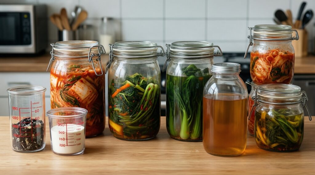 Ферментация дома: кимчи, комбуча, квашеные овощи и как не испортить продукт - иллюстрация