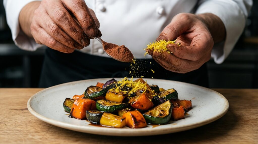 Как сочетать продукты по вкусу: базовые пары (сладкое/кислое/солёное/горькое/умами) - иллюстрация