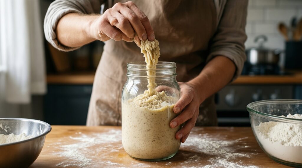 Домашний хлеб: закваска, расстойка, пар в духовке и хрустящая корка - иллюстрация